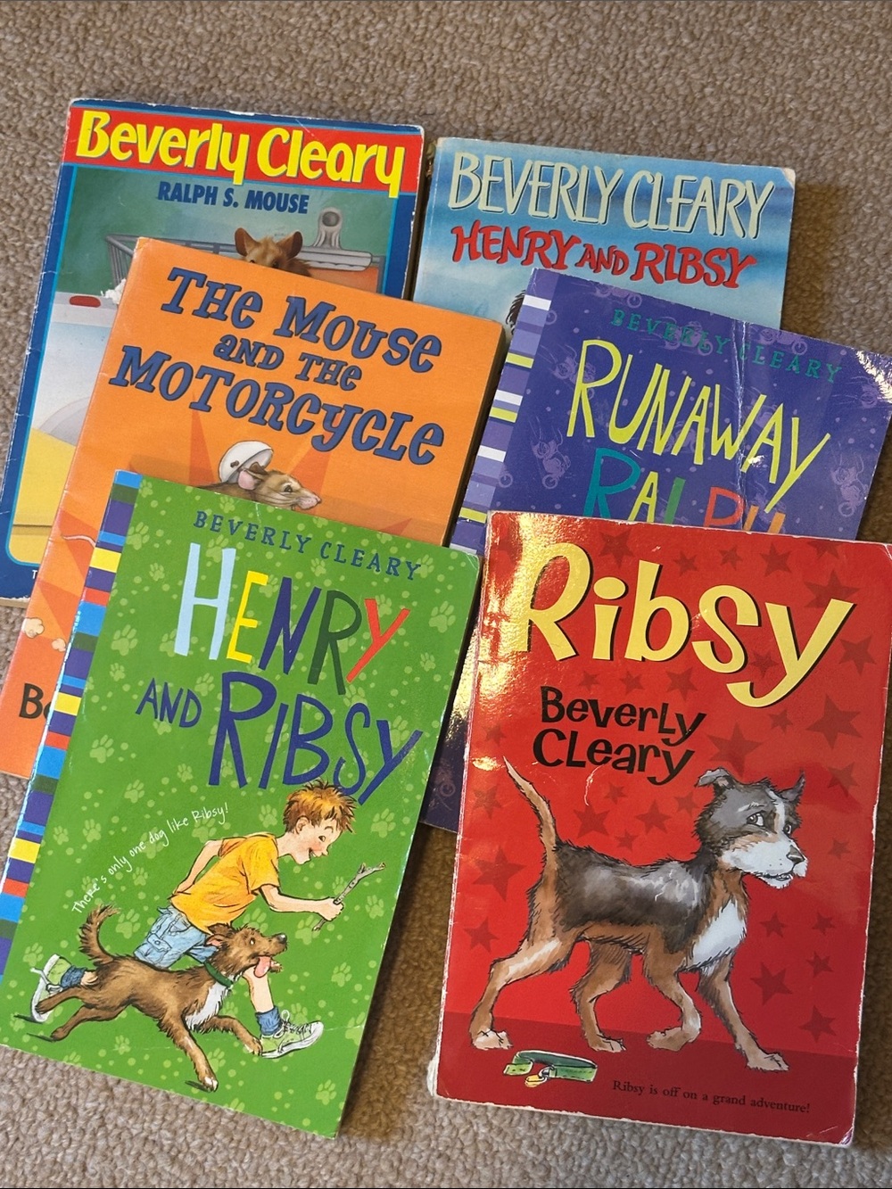 Beverly Clearly Kids Books - 6 - Henry Ribsy Ralph Mouse Motorcycle READ DESCRIP